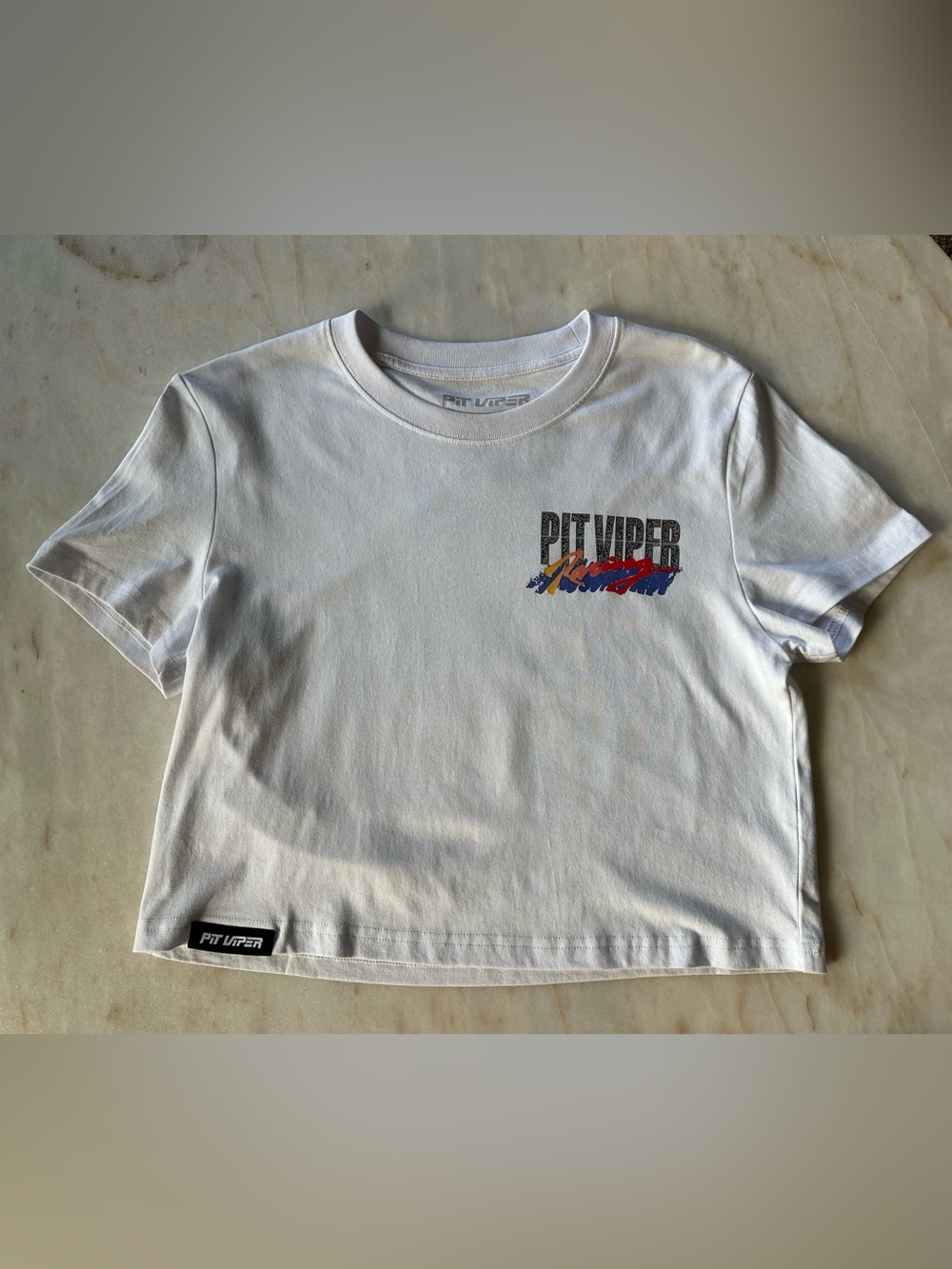 Pit Viper Crop Tee with Multicolor Logo